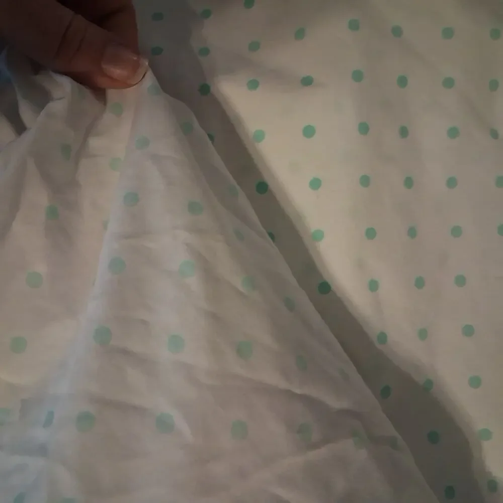 Pottery Barn Kids sheet set full fitted flat NO CASES white aqua polka dot
